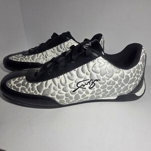 FUBU Women’s Sintetico/Louise Sneakers Silver Metallic Print Black Size 10